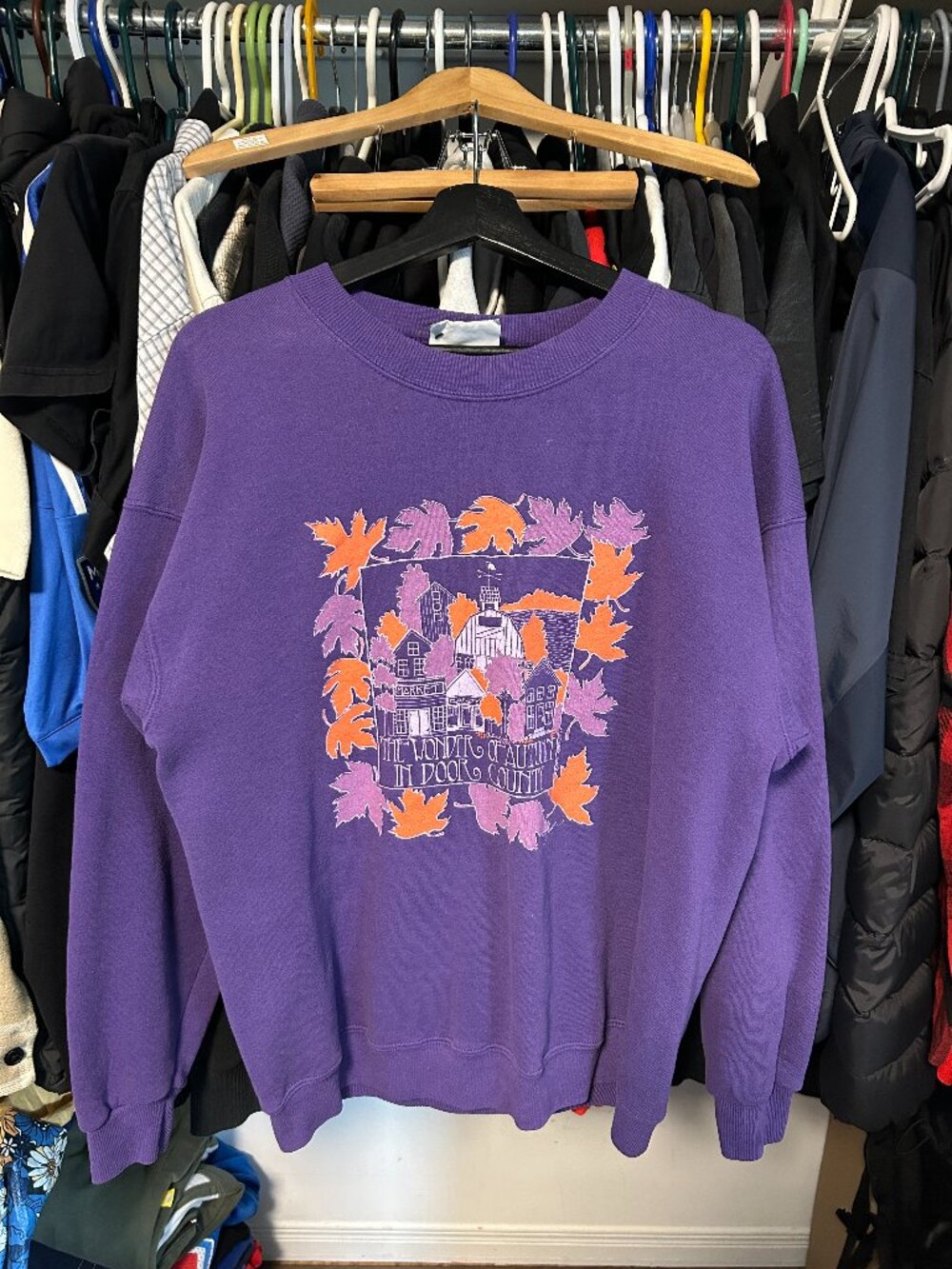 1996 Lee Automn Purple Vintage Crewneck - L Fit M